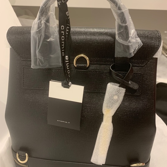 AUTHENTIC CROMIA  LEATHER BACKPACK - Picture 9 of 16